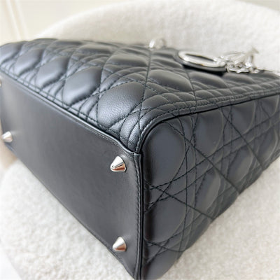 Dior Medium Lady Dior in Black Lambskin and SHW