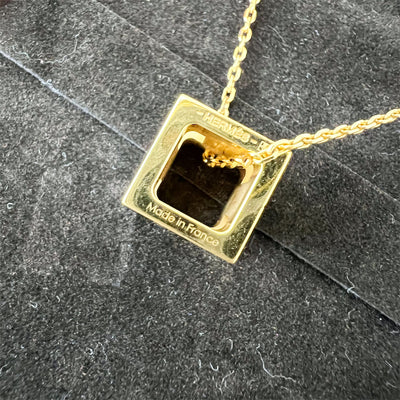 Hermes Cage D’H Necklace in Blanc with PHW