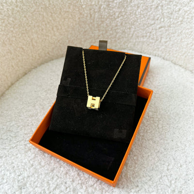 Hermes Cage D’H Necklace in Blanc with PHW