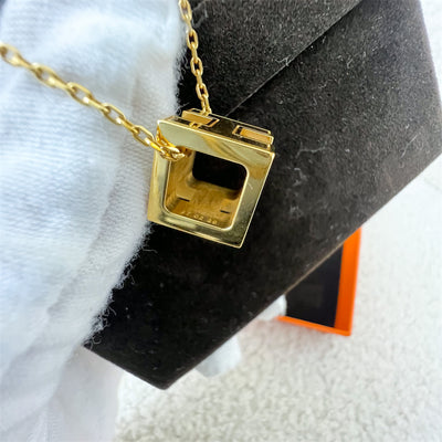 Hermes Cage D’H Necklace in Blanc with PHW