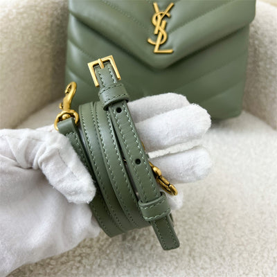 Saint Laurent YSL Toy Loulou in Light Sage Green Calfskin AGHW