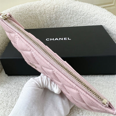 Chanel Classic Phone Pouch / Holder in 22B Pink Caviar LGHW