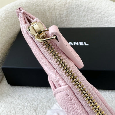 Chanel Classic Phone Pouch / Holder in 22B Pink Caviar LGHW