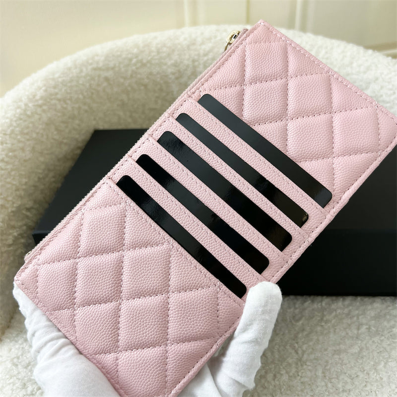 Chanel Classic Phone Pouch / Holder in 22B Pink Caviar LGHW