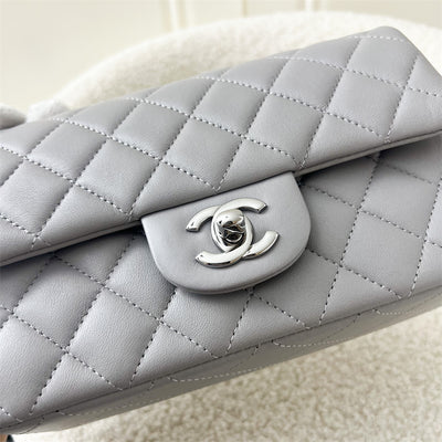 Chanel Classic Mini Rectangle Flap in 21B Grey Lambskin and SHW