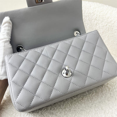 Chanel Classic Mini Rectangle Flap in 21B Grey Lambskin and SHW