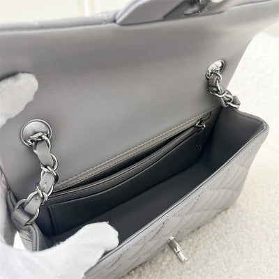 Chanel Classic Mini Rectangle Flap in 21B Grey Lambskin and SHW