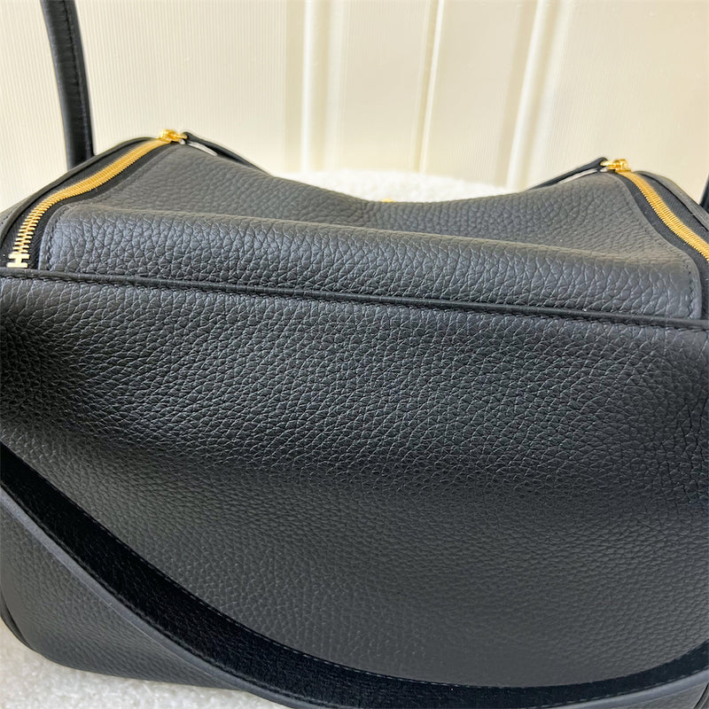 Hermes Lindy 26 in Black Clemence Leather GHW