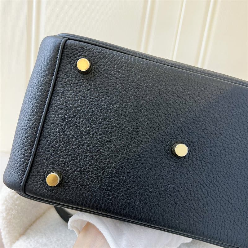 Hermes Lindy 26 in Black Clemence Leather GHW