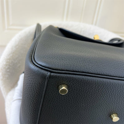 Hermes Lindy 26 in Black Clemence Leather GHW