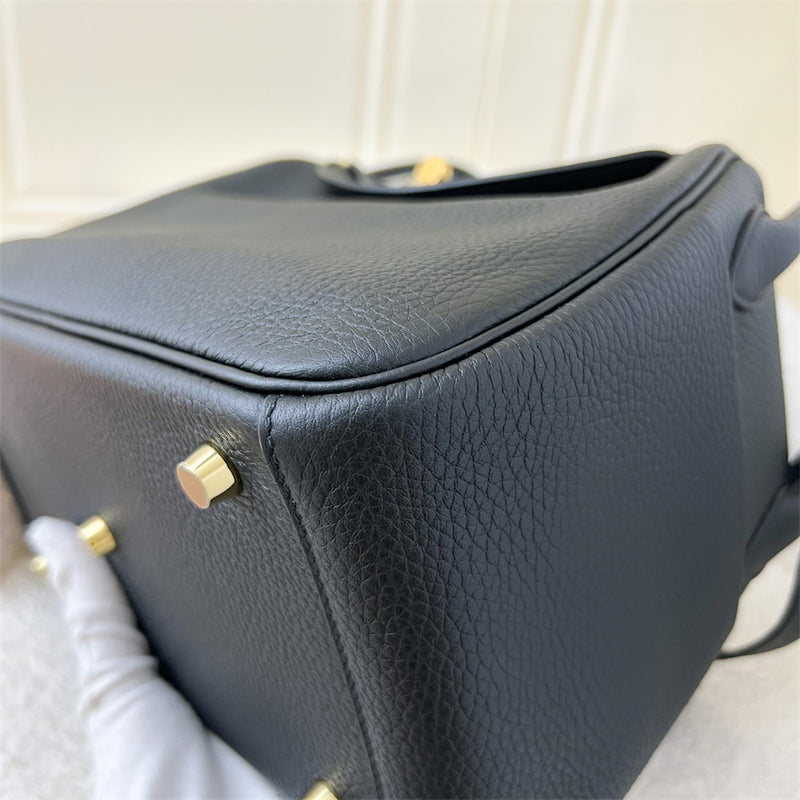 Hermes Lindy 26 in Black Clemence Leather GHW