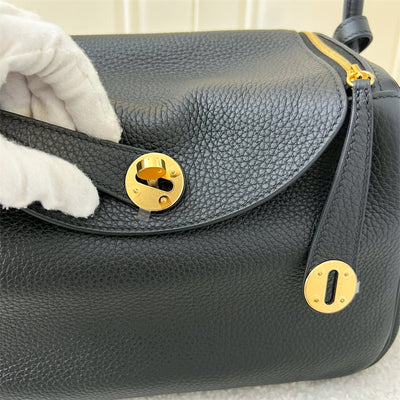 Hermes Lindy 26 in Black Clemence Leather GHW