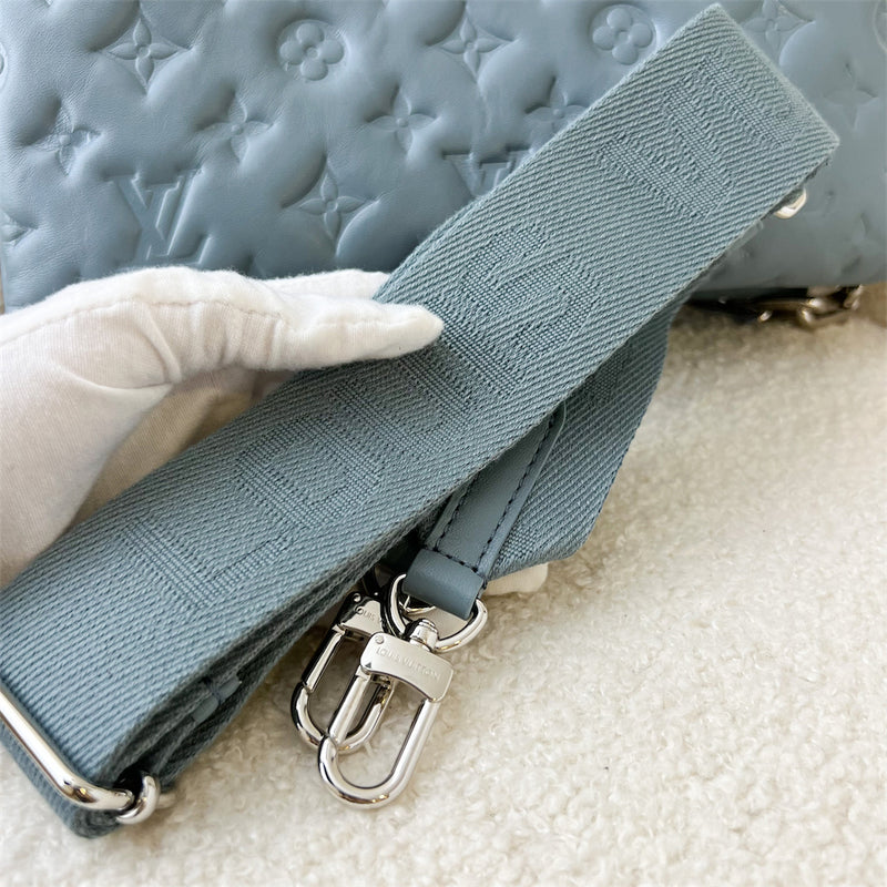 LV Coussin PM in Light Blue Puffy Lambskin and SHW