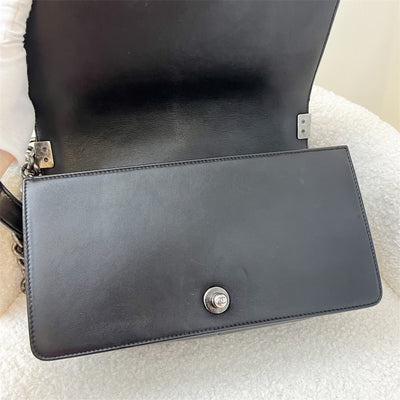 Chanel Medium 25cm Boy Flap in Black Lambskin RHW