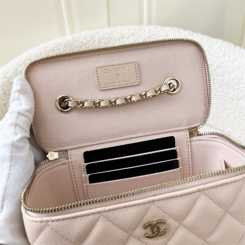 Chanel Small Vanity in 22C Beige Caviar LGHW