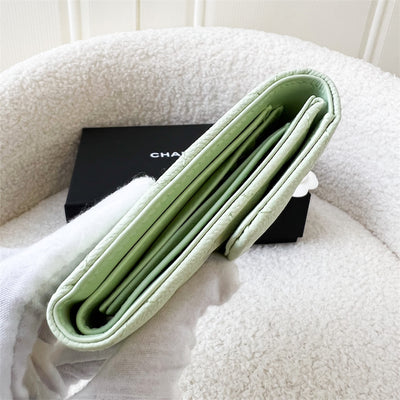 Chanel Trifold Compact Wallet in Apple Green LGHW