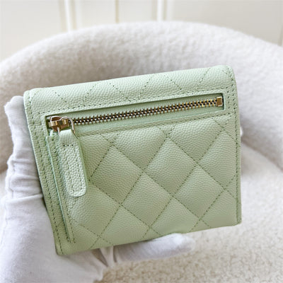 Chanel Trifold Compact Wallet in Apple Green LGHW