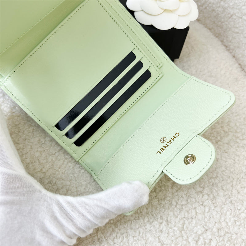 Chanel Trifold Compact Wallet in Apple Green LGHW – Brands Lover