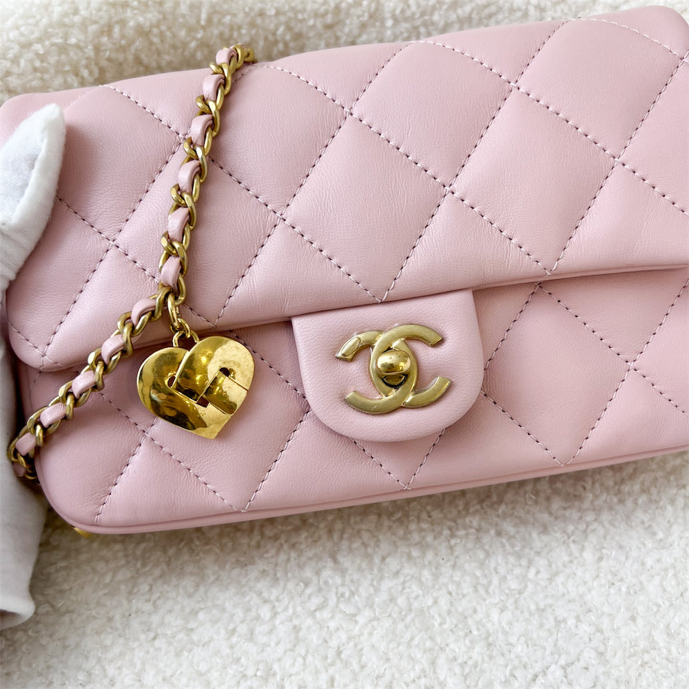 Chanel Small Hobo 22S Pink Lambskin with Pearl Crushed GHW Bag