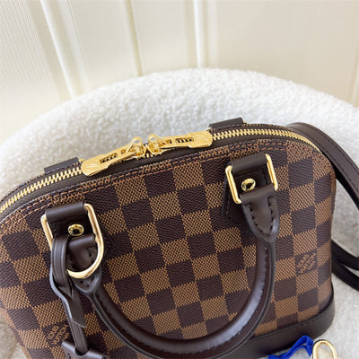 LV Alma BB in Damier Ebene Coated Canvas and GHW