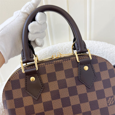 LV Alma BB in Damier Ebene Coated Canvas and GHW