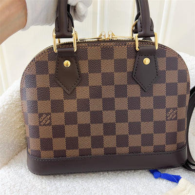 LV Alma BB in Damier Ebene Coated Canvas and GHW