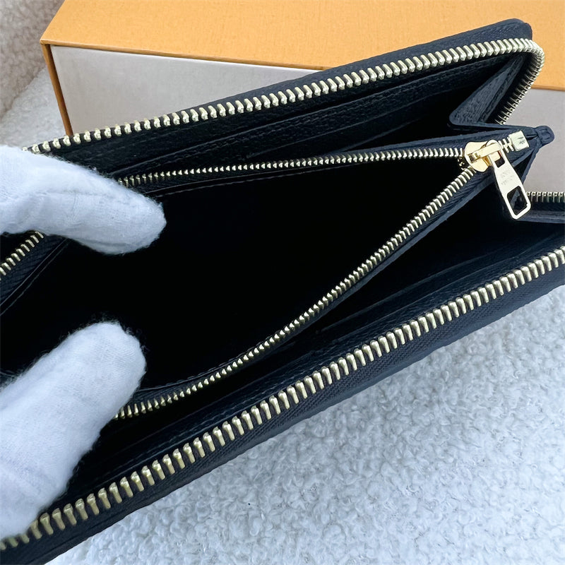 LV Clemence Long Wallet in Black Empreinte Leather GHW