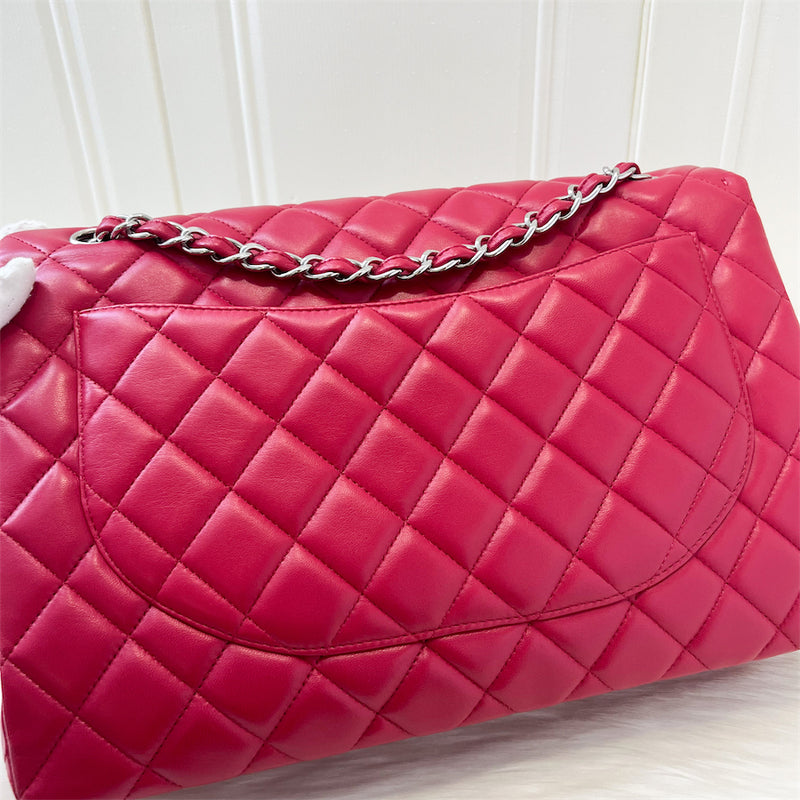 Chanel Classic CF Maxi in Hot Pink Lambskin SHW Brands Lover