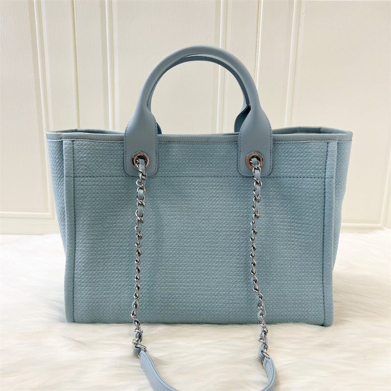 Chanel Small Deauville Tote in 22P Baby Blue Fabric SHW – Brands Lover