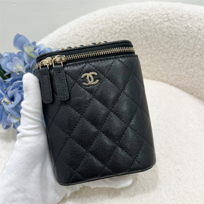 Chanel 22C Vertical Vanity in Black Caviar LGHW