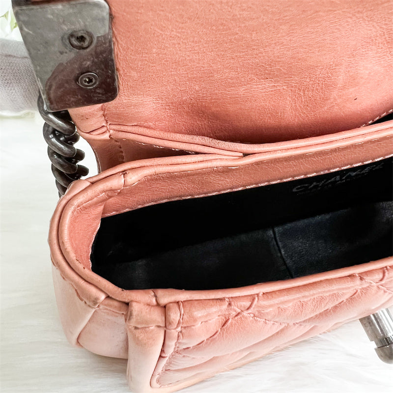Chanel Seasonal Mini Flap Bag in Dark Beige Calfskin in RHW