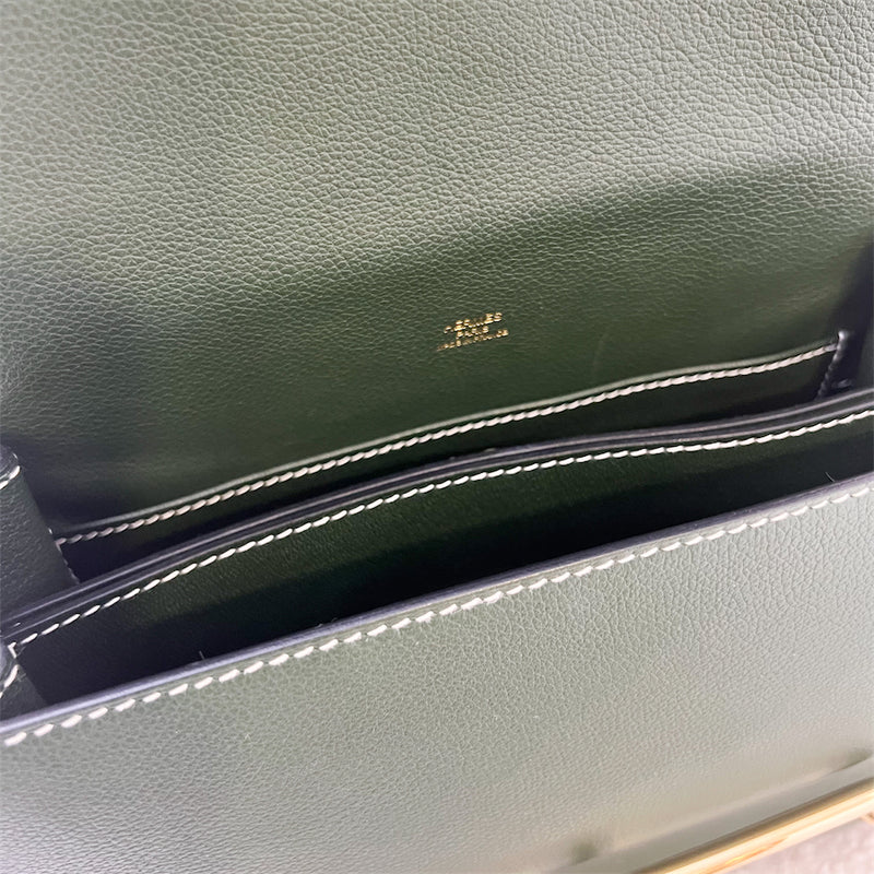 Hermes Roulis 23 in Vert Anglais Evercolor Leather GHW