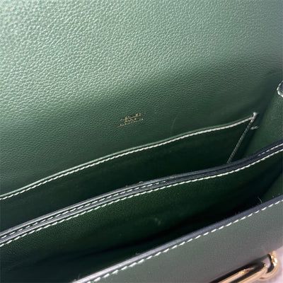 Hermes Roulis 23 in Vert Anglais Evercolor Leather GHW