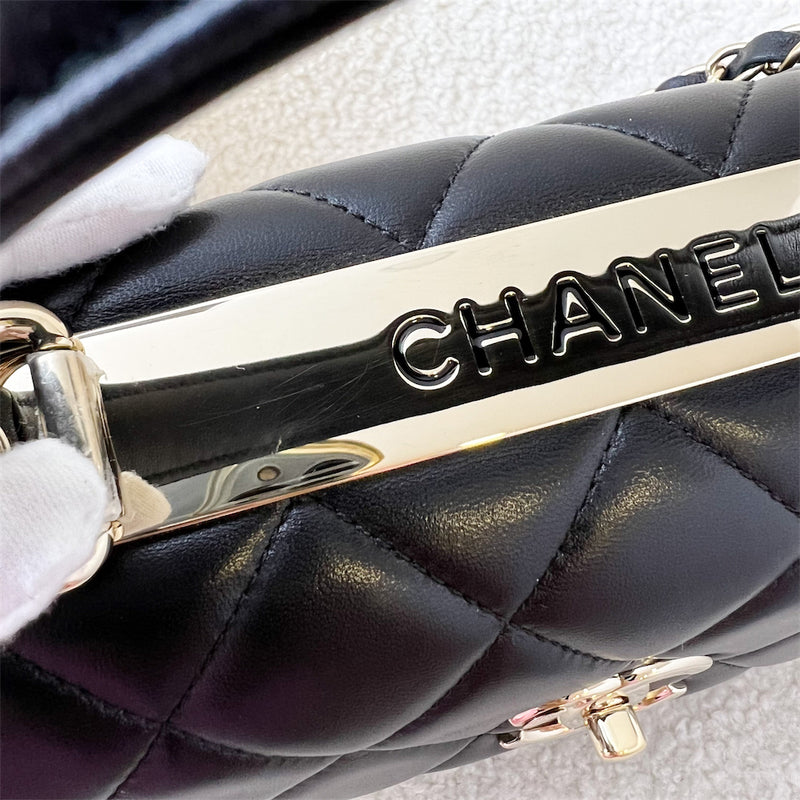Chanel Top Handle Trendy CC Flap in Black Lambskin LGHW
