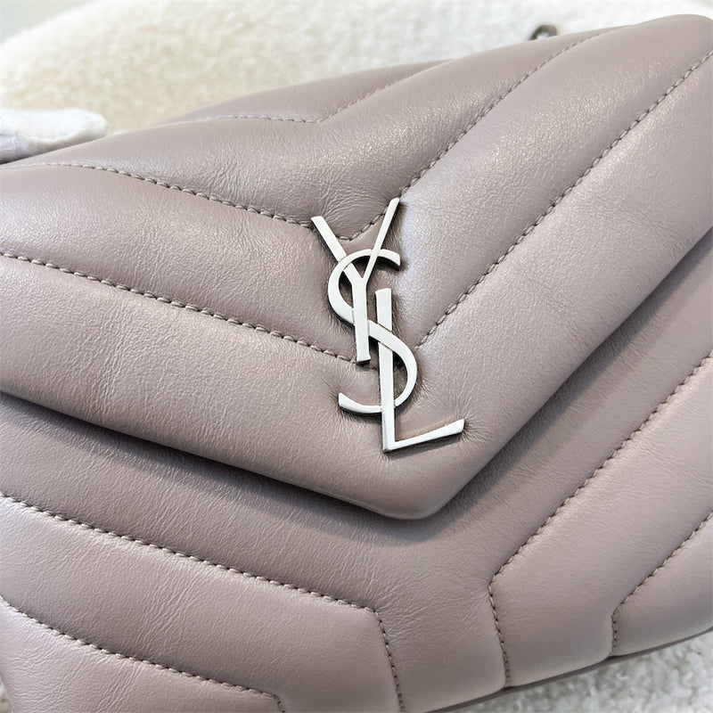 Saint Laurent YSL Toy Loulou in Grey Calfskin SHW