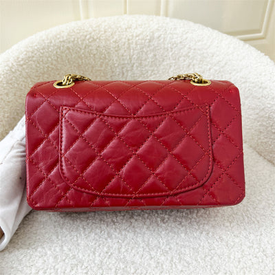 Chanel Mini 2.55 Reissue Flap in Red Distressed Calfskin AGHW