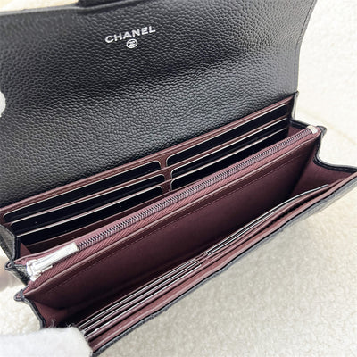 Chanel Classic Long Wallet in Black Caviar SHW