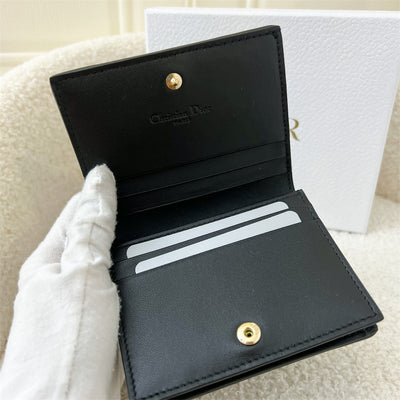 Dior Lady Dior Small Wallet Black Supple Cannage Lambskin GHW