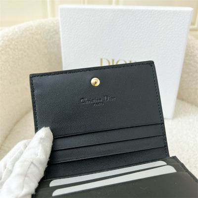 Dior Lady Dior Small Wallet Black Supple Cannage Lambskin GHW