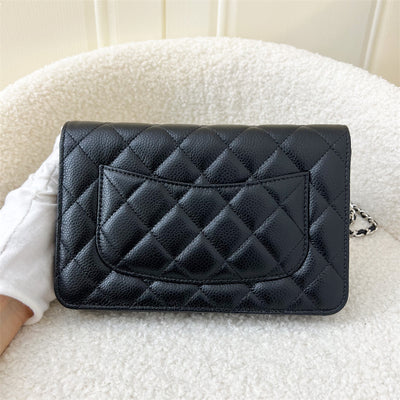 Chanel Classic Wallet on Chain WOC in Black Caviar SHW