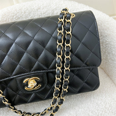 Chanel Medium Classic Flap CF in Black Caviar and GHW