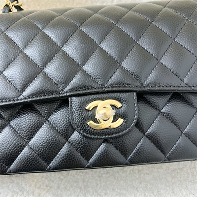 Chanel Medium Classic Flap CF in Black Caviar and GHW