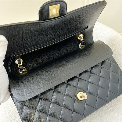 Chanel Medium Classic Flap CF in Black Caviar and GHW