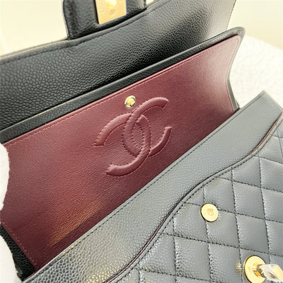 Chanel Medium Classic Flap CF in Black Caviar and GHW