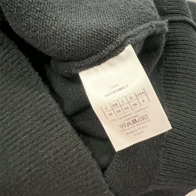 Dior J'adior 8 Hooded Sweatshirt in 100% Black Cashmere