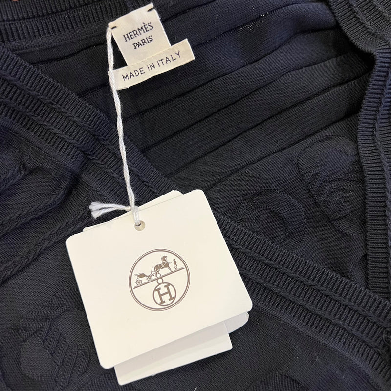 Hermes Cardigan in Bleu Noir Sz 34