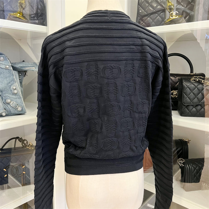 Hermes Cardigan in Bleu Noir Sz 34