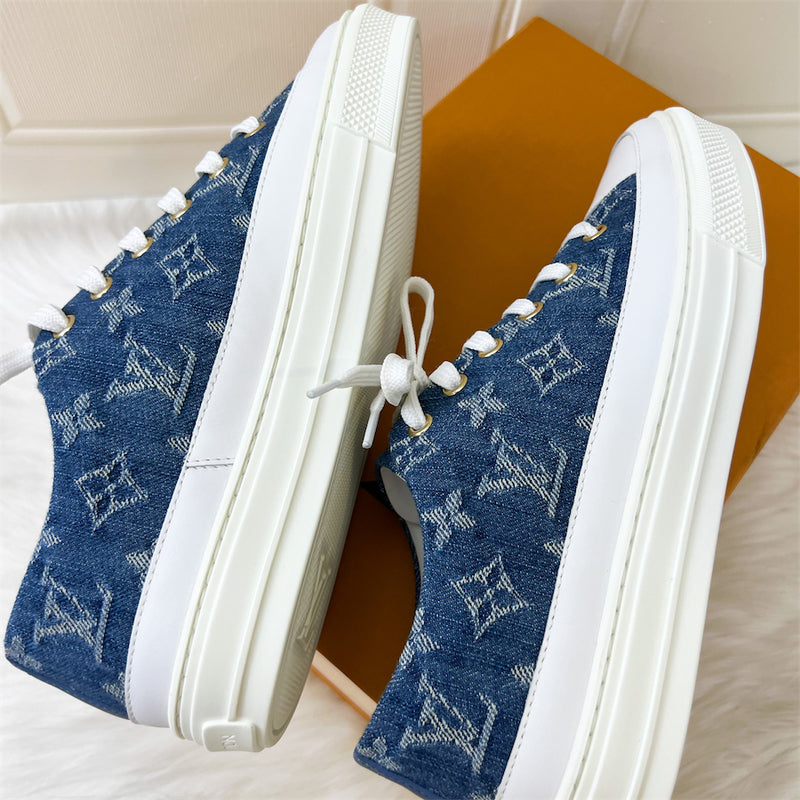 LV Stellar Sneaker in Denim size 38.5