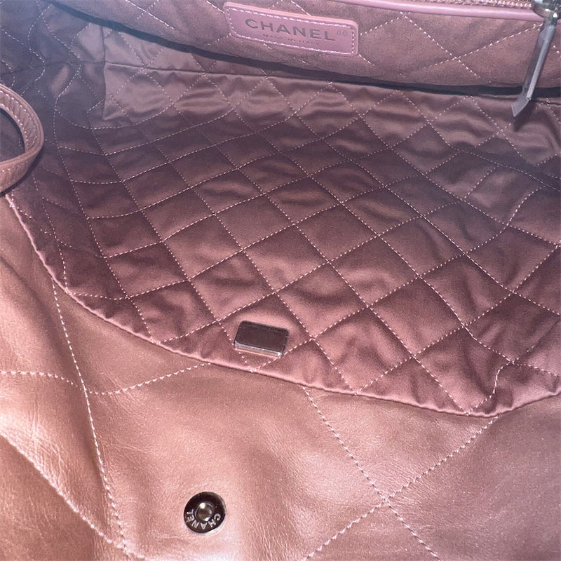 Chanel 22 Small Hobo Bag in Rose Gold Calfskin and RGHW