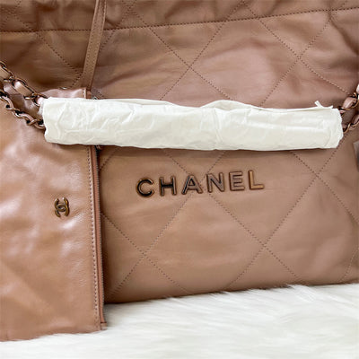 Chanel 22 Small Hobo Bag in Rose Gold Calfskin and RGHW